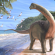 Artist’s depiction of Mansourasaurus shahinae (Image: Andrew McAfee, Carnegie Museum of Natural History)